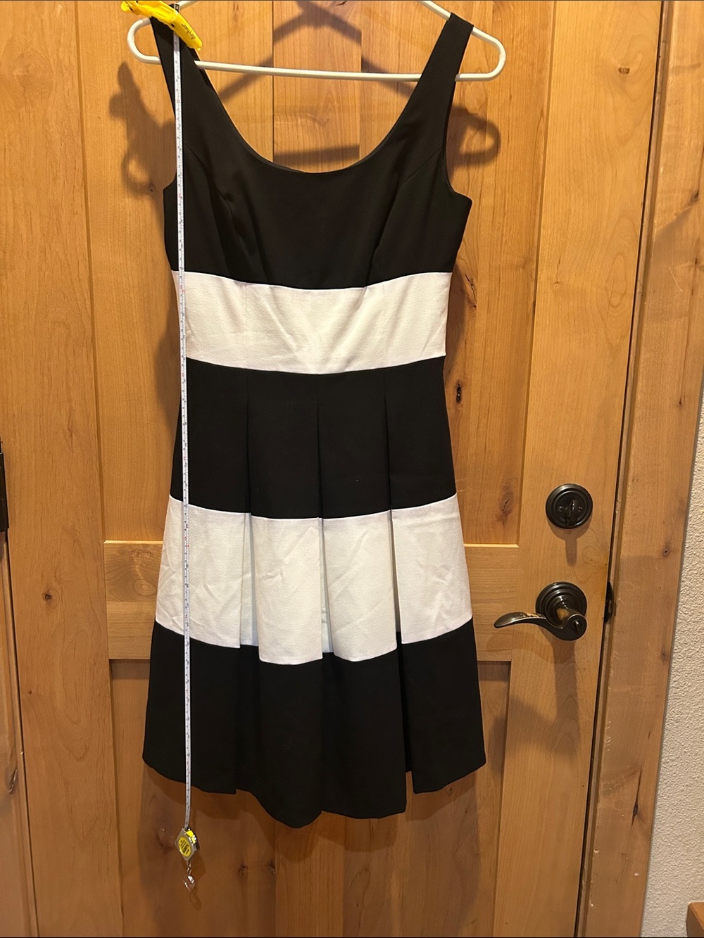 Lauren Ralph Lauren Black and White Striped Midi Dress